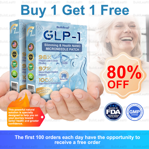 C US 🏥FDA Store | 𝐵uil𝗱𝐿ea𝐟® 𝑺𝑀𝗚T-𝑮𝐋𝑃-1 𝐒limming & 𝐻ealth 𝑁ano 𝑀icroneedle 𝑃atch with Collagen & Matrixyl 3000 丨Obesity,Cardiovascular Diseas, Diabetes, Sleep Apnea, Joint Problems and More