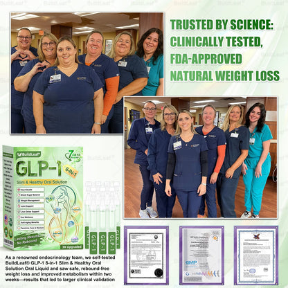 🇺🇸BuildLeaf® GLP-1 8-in-1 Slim & Healthy Oral Solution (Once a day, results in 7 days), With 100 Billion CFU Active Probiotics ✅ Supports weight management, heart health, diabetes, gut & women’s health, while firming skin & boosting energy.