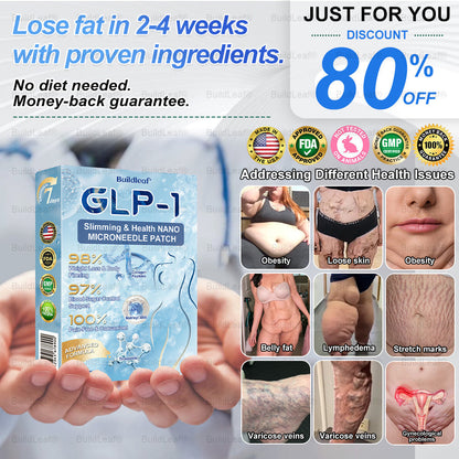 C US 🏥FDA Store | 𝐵uil𝗱𝐿ea𝐟® 𝑺𝑀𝗚T-𝑮𝐋𝑃-1 𝐒limming & 𝐻ealth 𝑁ano 𝑀icroneedle 𝑃atch with Collagen & Matrixyl 3000 丨Obesity,Cardiovascular Diseas, Diabetes, Sleep Apnea, Joint Problems and More