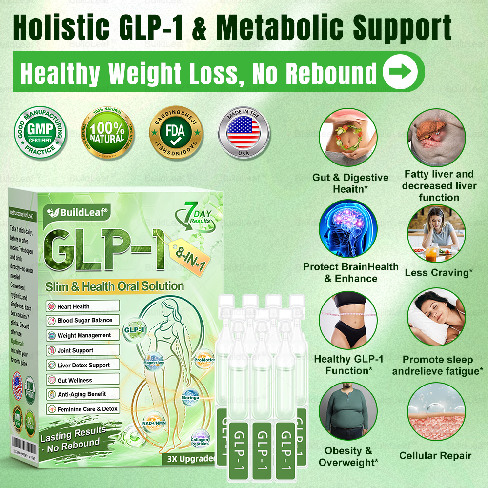 🇺🇸BuildLeaf® GLP-1 8-in-1 Slim & Healthy Oral Solution (Once a day, results in 7 days), With 100 Billion CFU Active Probiotics ✅ Supports weight management, heart health, diabetes, gut & women’s health, while firming skin & boosting energy.