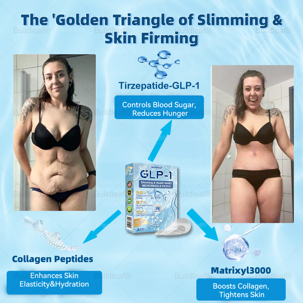 C US 🏥FDA Store | 𝐵uil𝗱𝐿ea𝐟® 𝑺𝑀𝗚T-𝑮𝐋𝑃-1 𝐒limming & 𝐻ealth 𝑁ano 𝑀icroneedle 𝑃atch with Collagen & Matrixyl 3000 丨Obesity,Cardiovascular Diseas, Diabetes, Sleep Apnea, Joint Problems and More