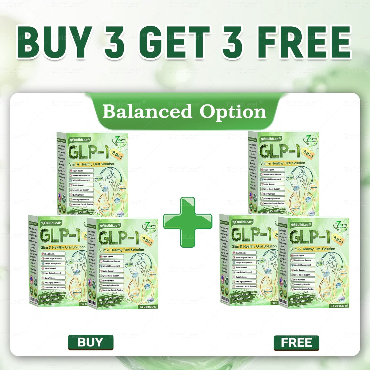 🇺🇸BuildLeaf® GLP-1 8-in-1 Slim & Healthy Oral Solution (Once a day, results in 7 days), With 100 Billion CFU Active Probiotics ✅ Supports weight management, heart health, diabetes, gut & women’s health, while firming skin & boosting energy.