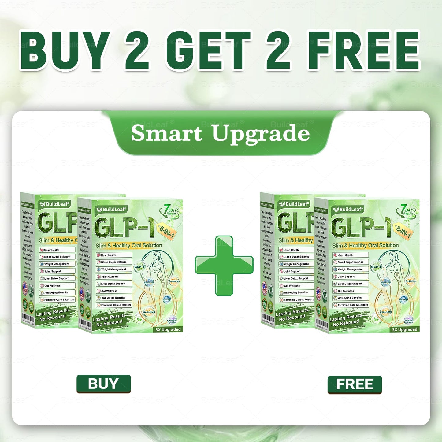 🇺🇸BuildLeaf® GLP-1 8-in-1 Slim & Healthy Oral Solution (Once a day, results in 7 days), With 100 Billion CFU Active Probiotics ✅ Supports weight management, heart health, diabetes, gut & women’s health, while firming skin & boosting energy.